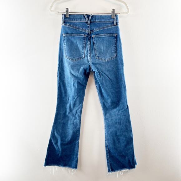 Veronica Beard Carson Crop Ankle High Rise Flare Jeans Blue 25 / 0 - Picture 3 of 4